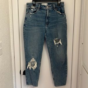 Abercrombie high rise mom jeans